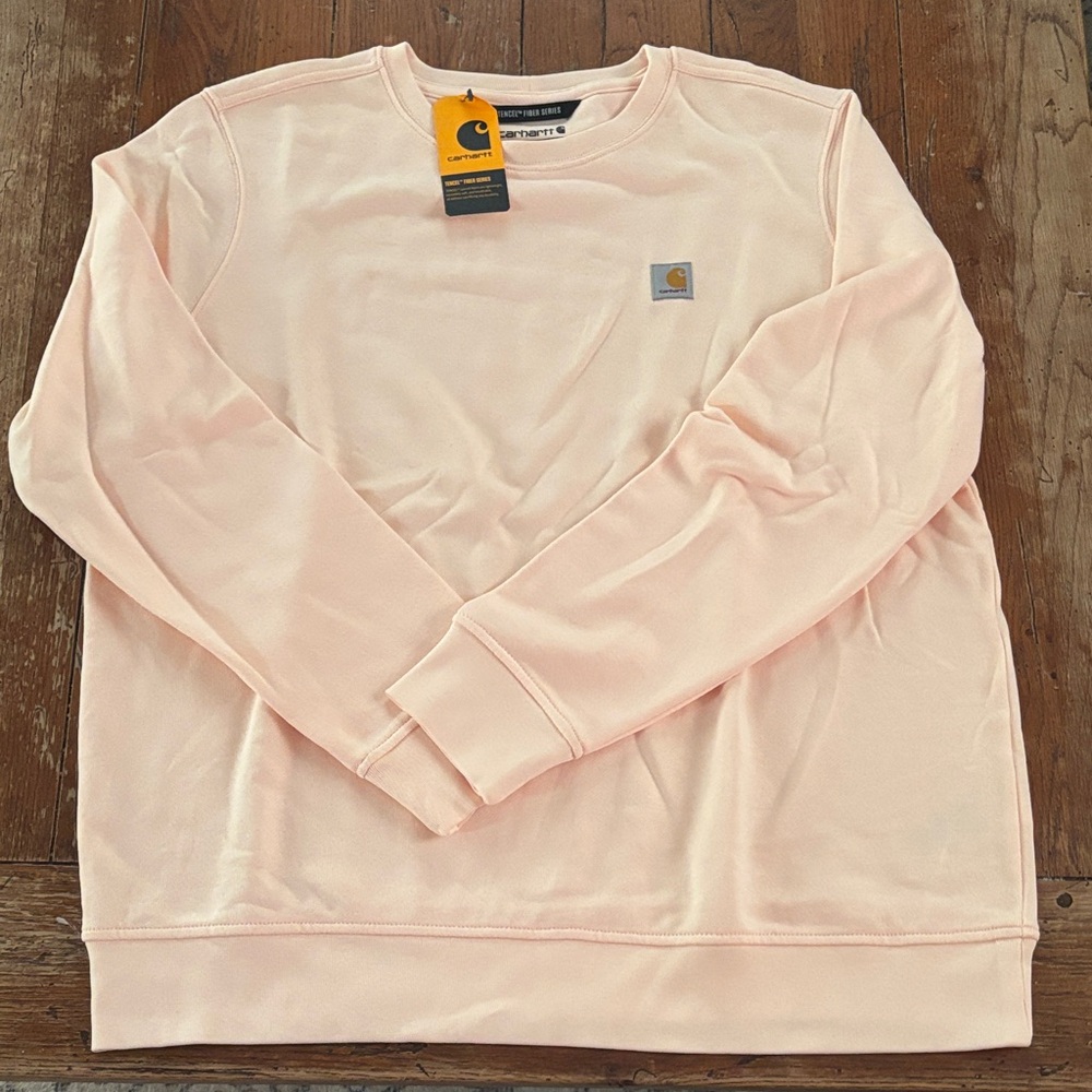 Carhartt Women's Light Pink/Melon Crewneck Sweater